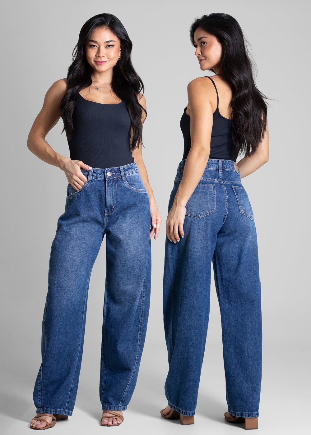 Calça Jeans Sawary Barrel - 282708 AZUL