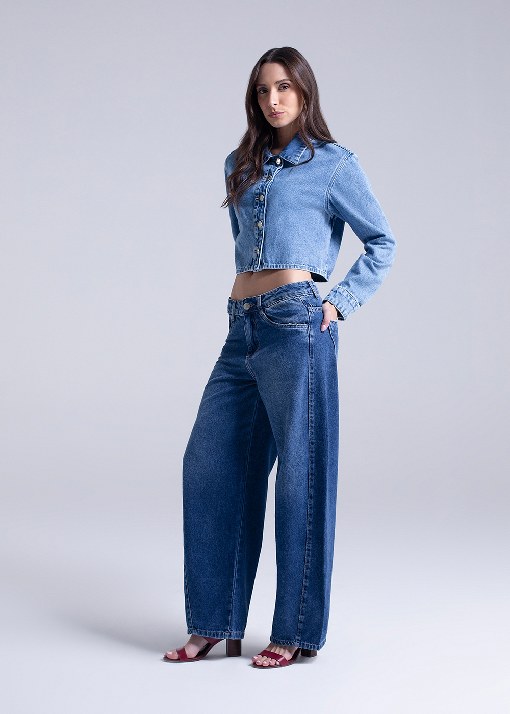 Calça Jeans Sawary Barrel - 282708 AZUL