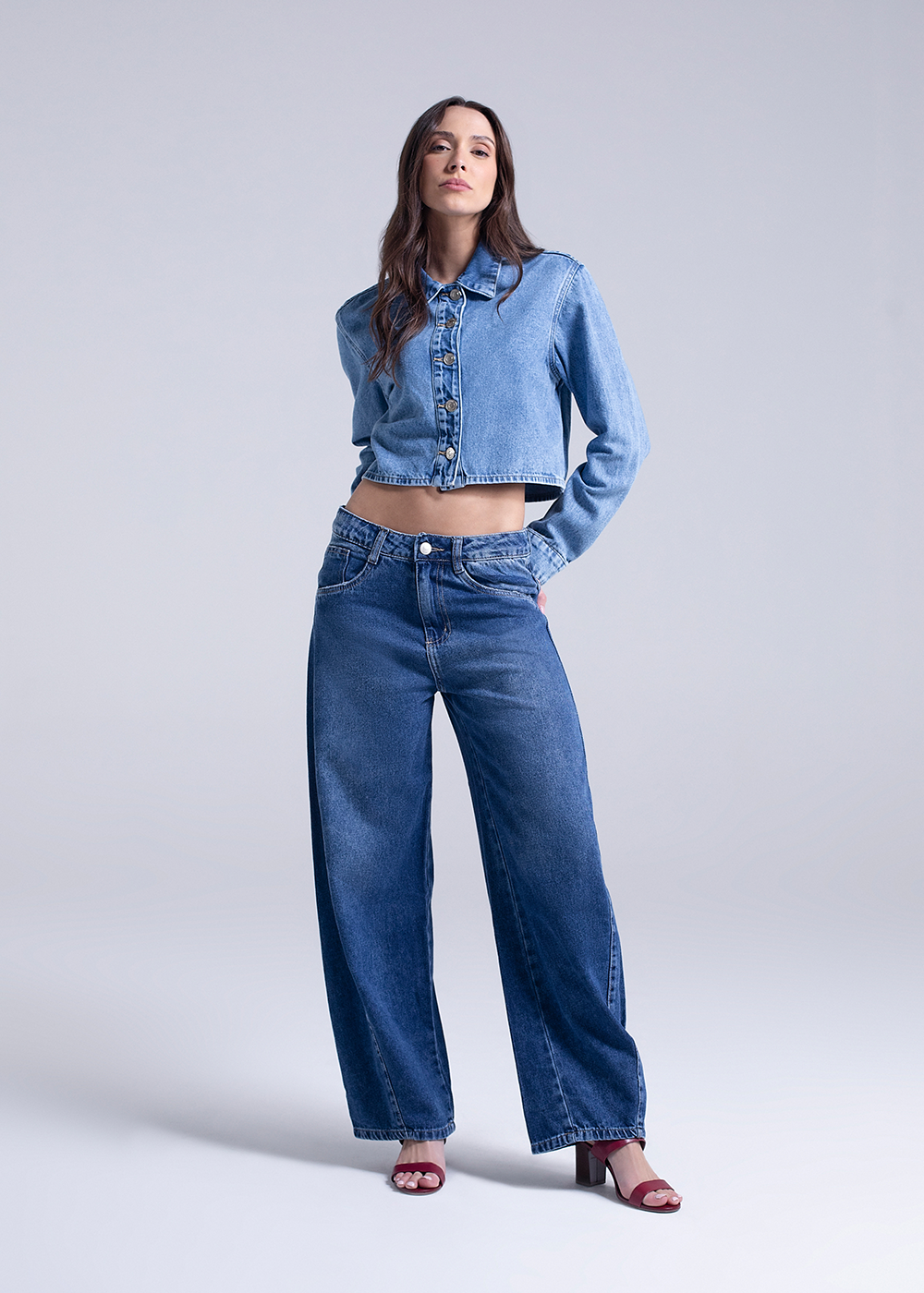 Calça Jeans Sawary Barrel - 282708 AZUL