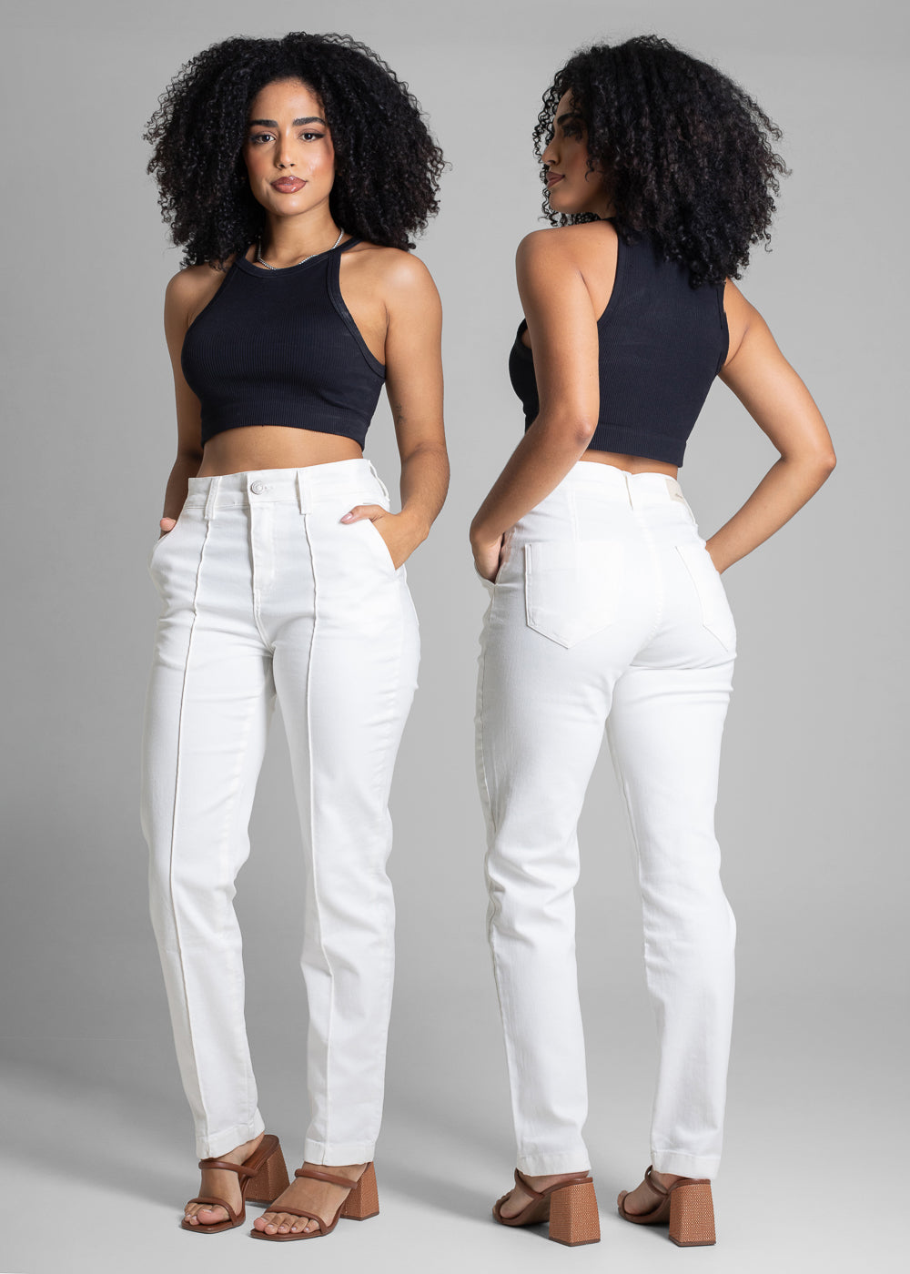 Calça Sarja Sawary Reta - 282713 OFF WHITE