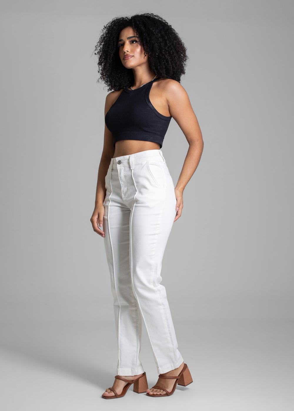 Calça Sarja Sawary Reta - 282713 OFF WHITE