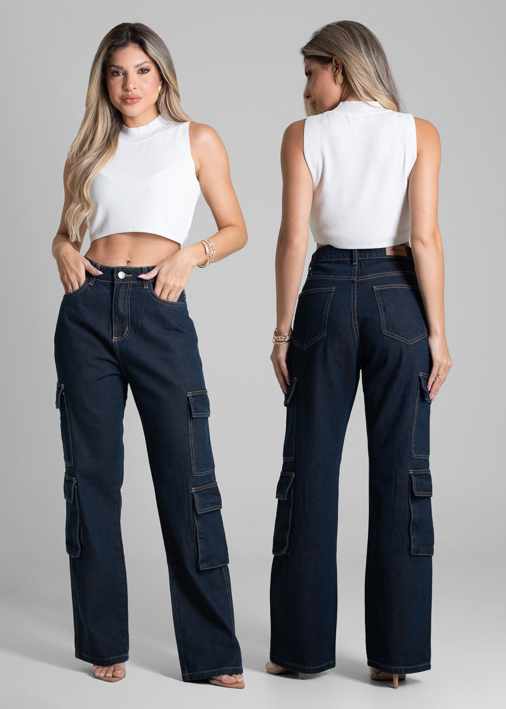 Calça Jeans Sawary Reta Petit - 282727 AZUL