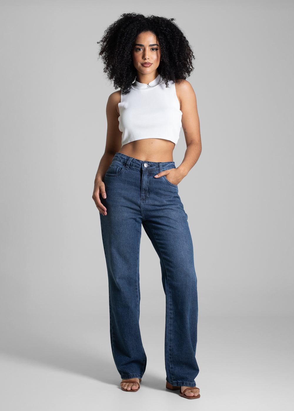 Calça Jeans Sawary Reta Petit - 282729 - AZUL