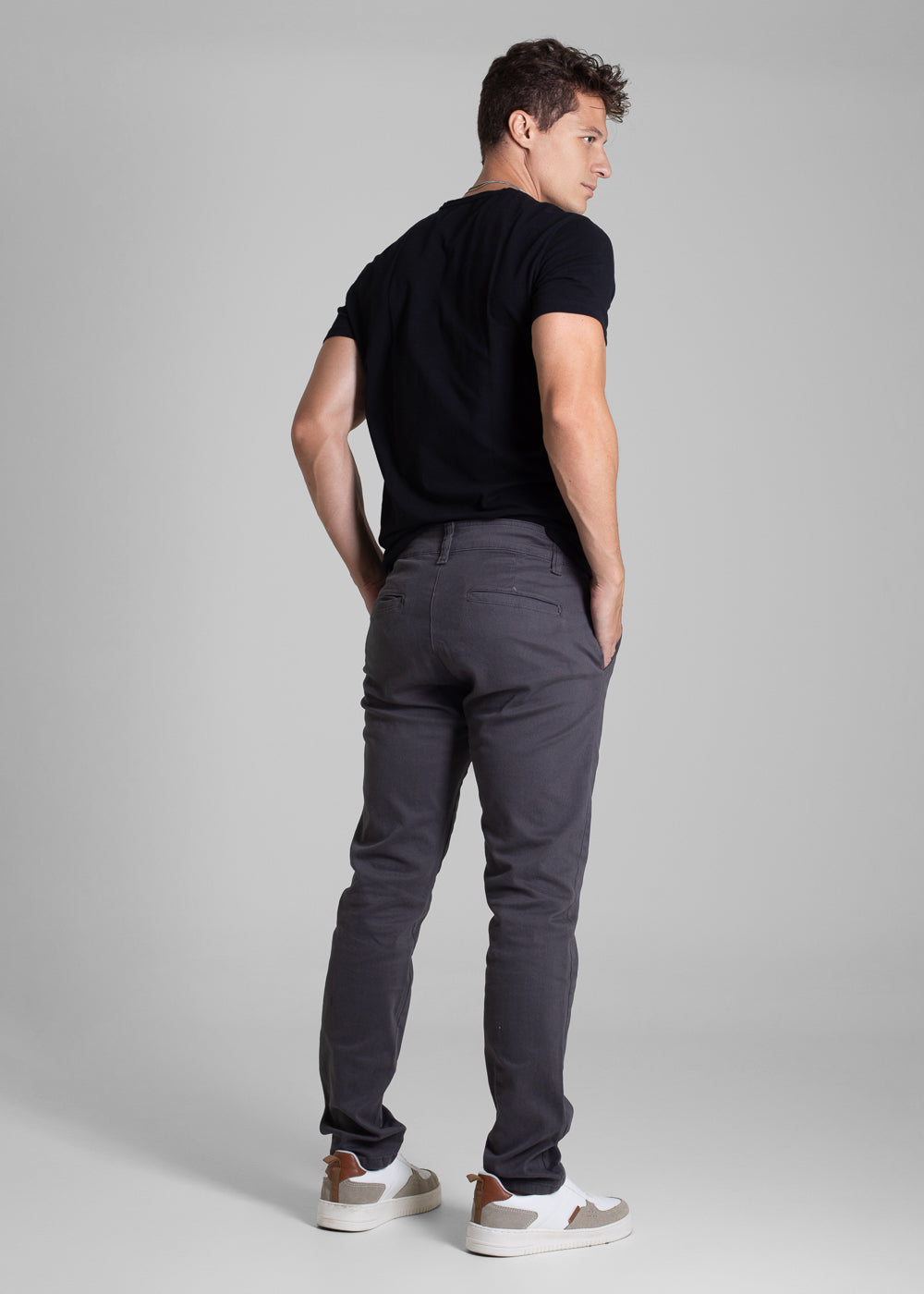 Calça Sarja Sawary Slim - 282737 CINZA