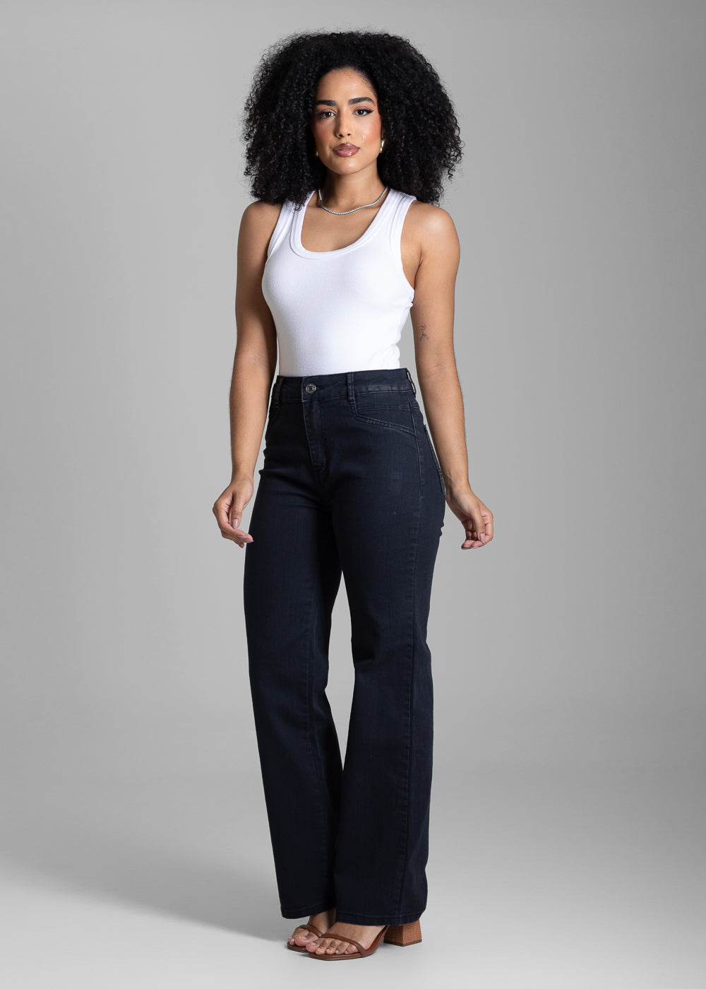 Calça Jeans Sawary Reta - 282751 PRETO