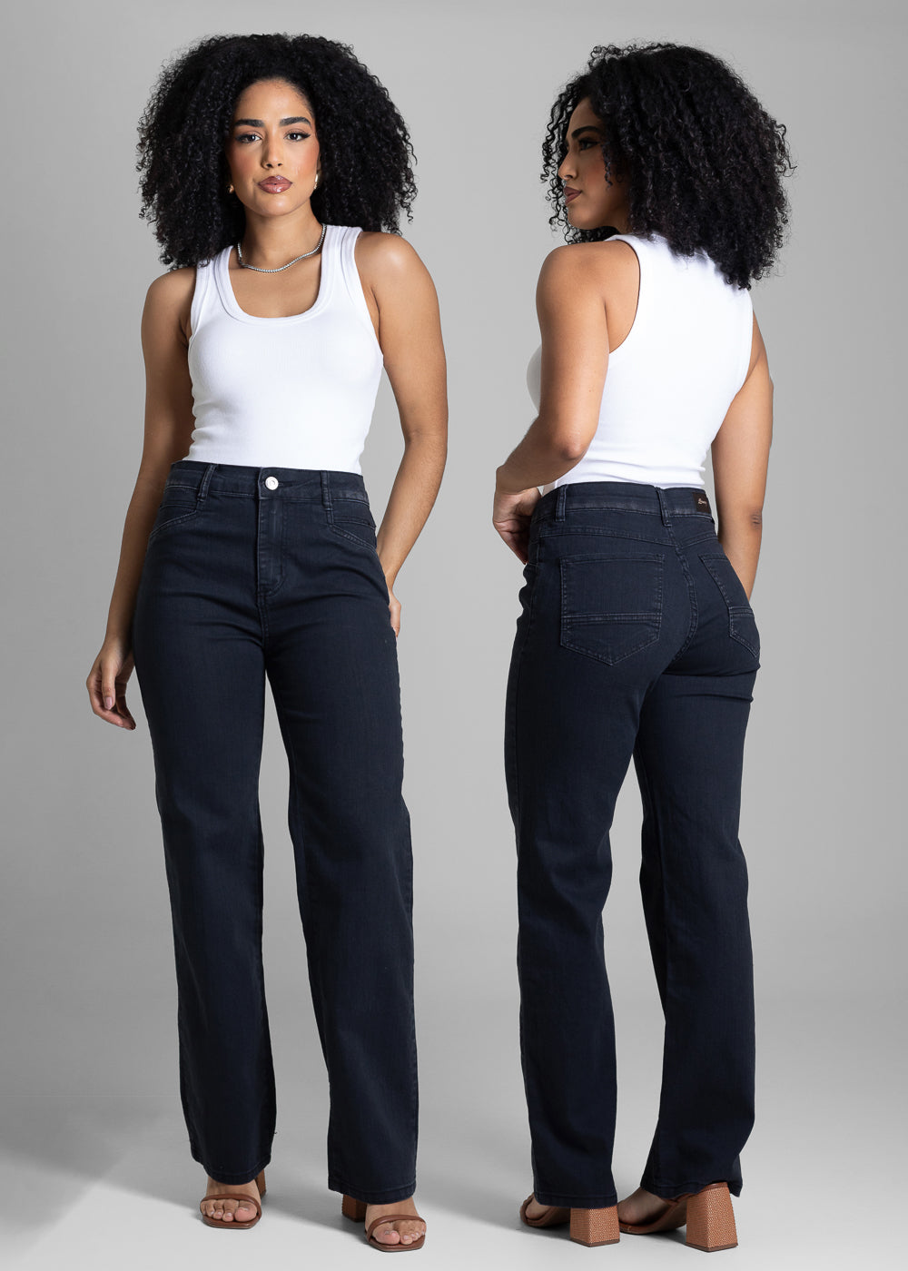 Calça Jeans Sawary Reta - 282751 PRETO