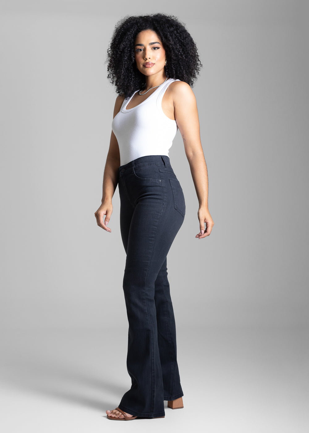 Calça Sarja Sawary Boot Cut - 282753 PRETO