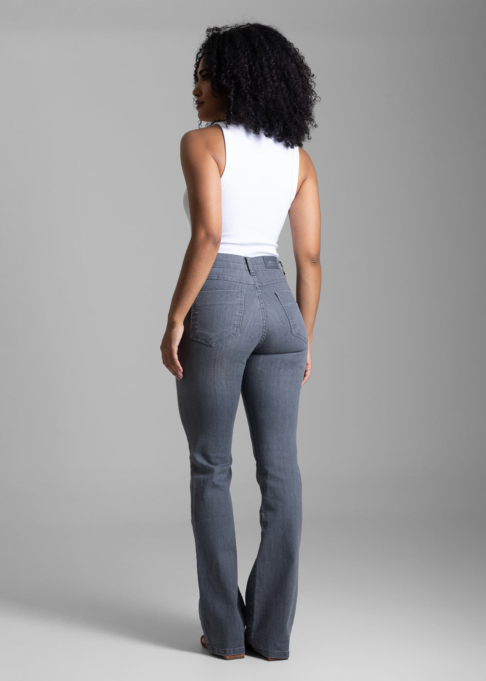 Calça Sarja Sawary Boot Cut - 282756 CINZA