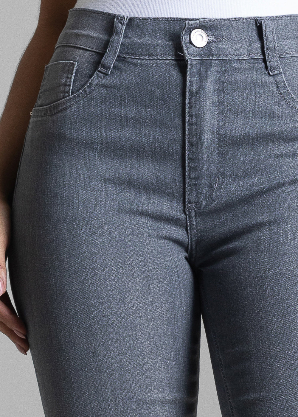 Calça Sarja Sawary Boot Cut - 282756 CINZA