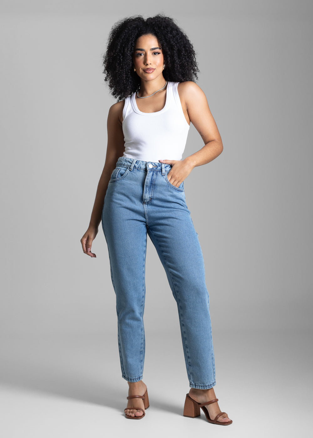 Calça Jeans Sawary Mom - 282773 AZUL