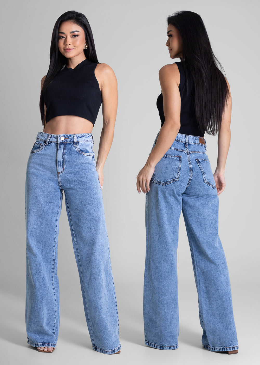 Calça Jeans Sawary Wide Leg - 282791 AZUL