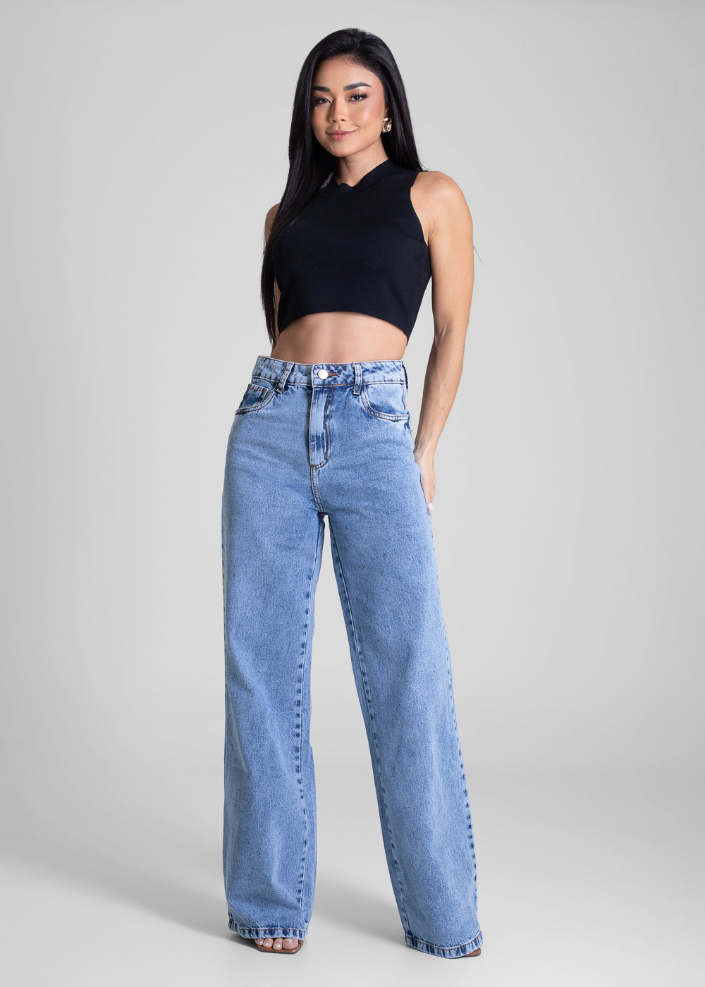Calça Jeans Sawary Wide Leg - 282791 AZUL