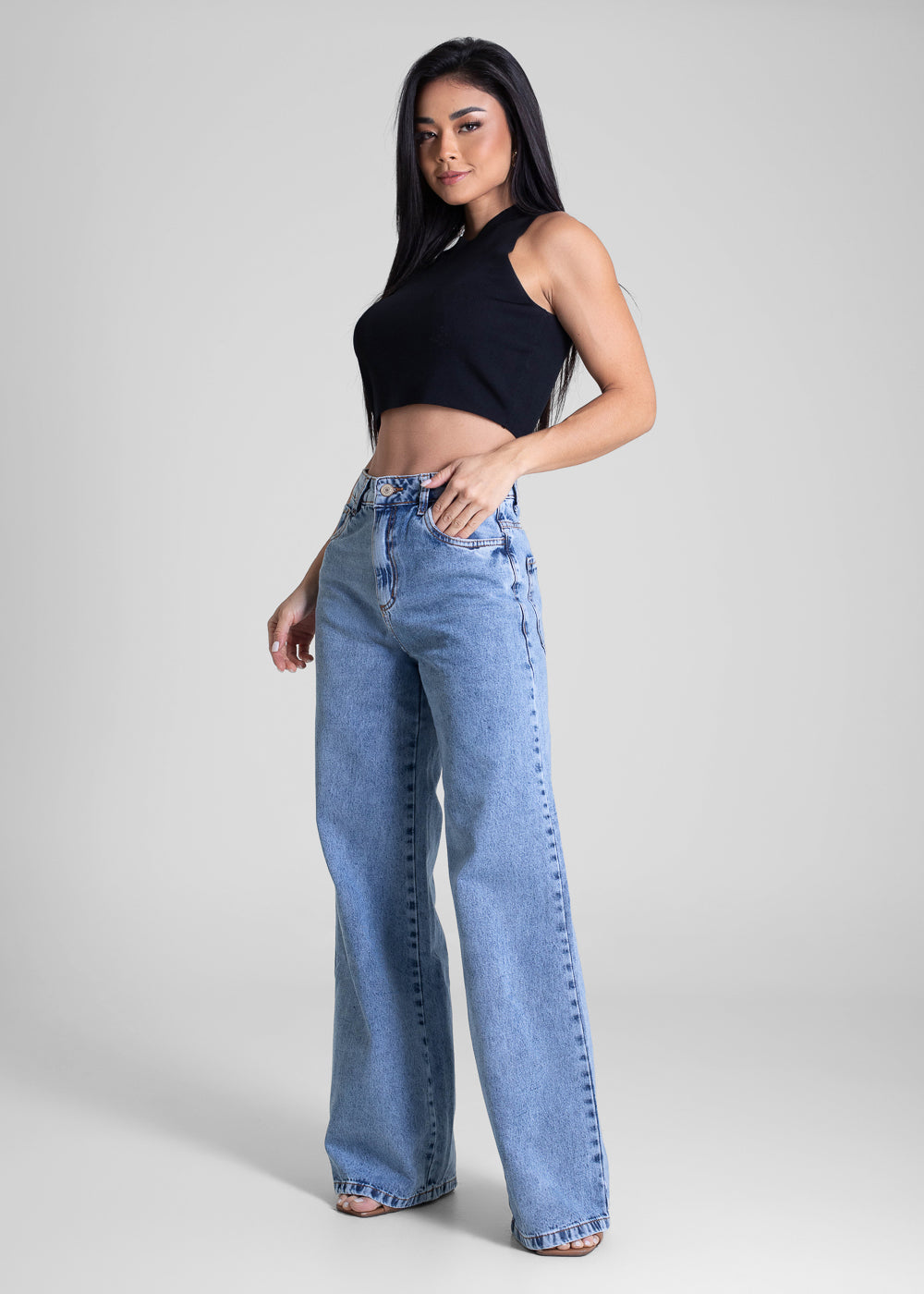 Calça Jeans Sawary Wide Leg - 282791 AZUL