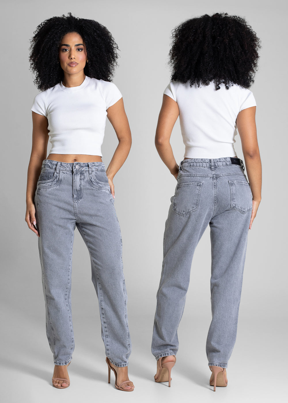 Calça Jeans Sawary Mom - 282792 GRAY