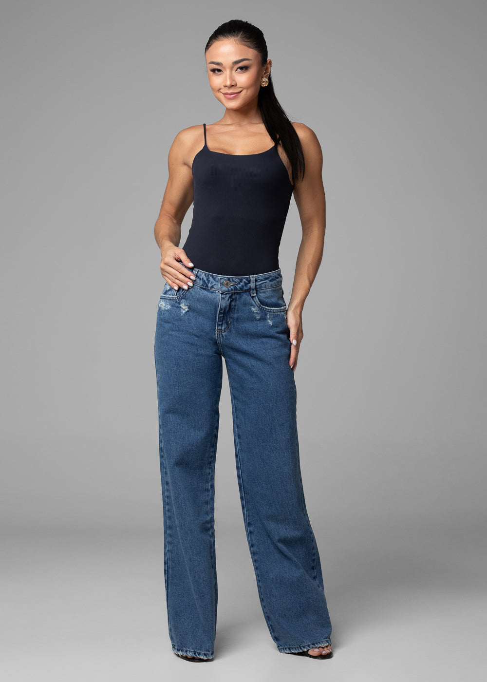Calça Jeans Sawary Wide Leg - 282802 AZUL