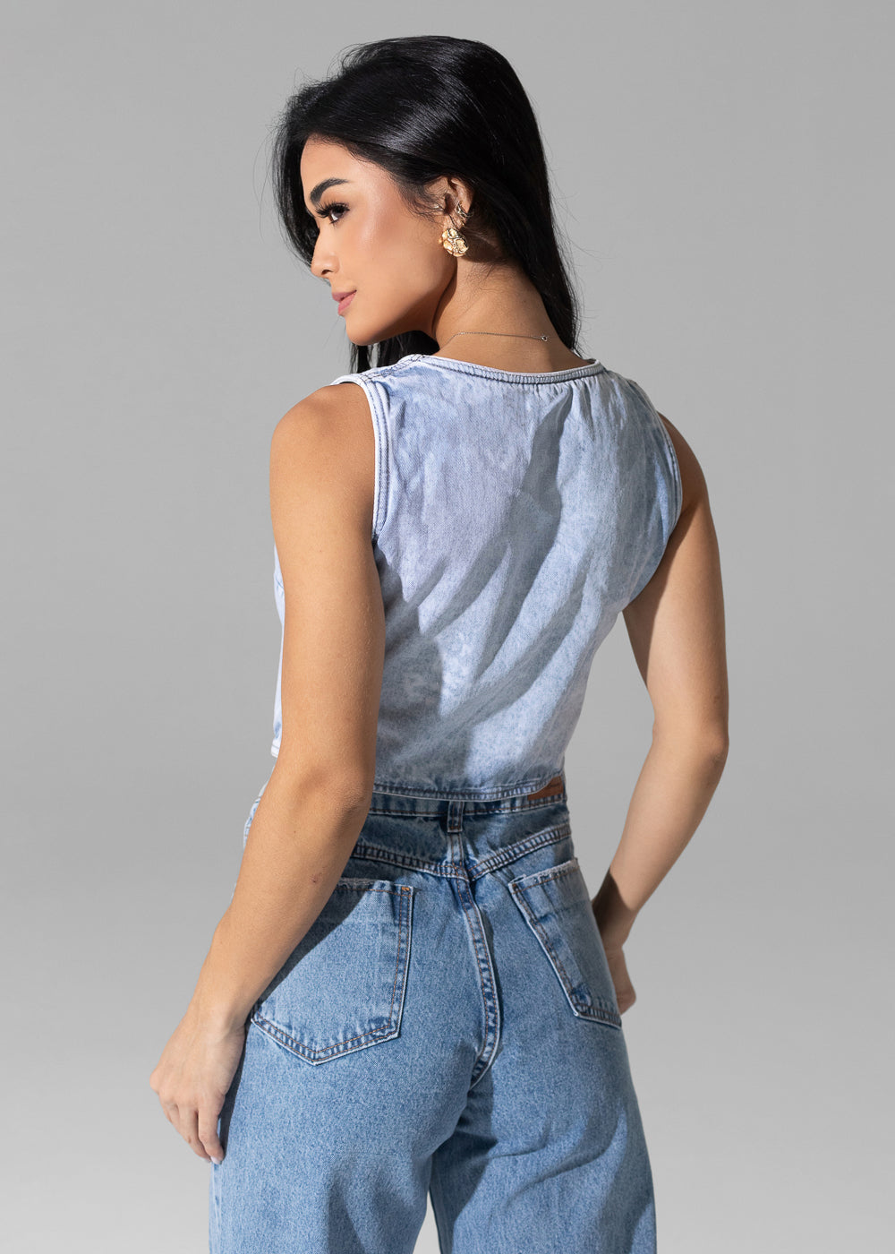 Colete Jeans Sawary - 282809 AZUL