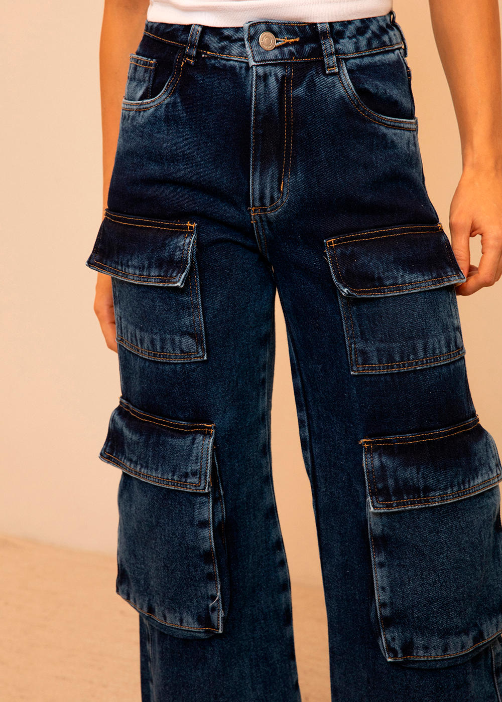 Calça Jeans Sawary Wide Leg - 282811 AZUL