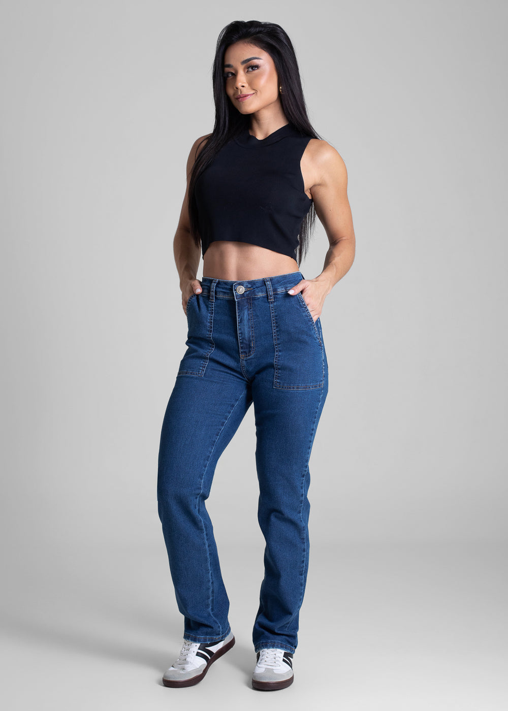 Calça Jeans Sawary Reta Petit - 282840 AZUL