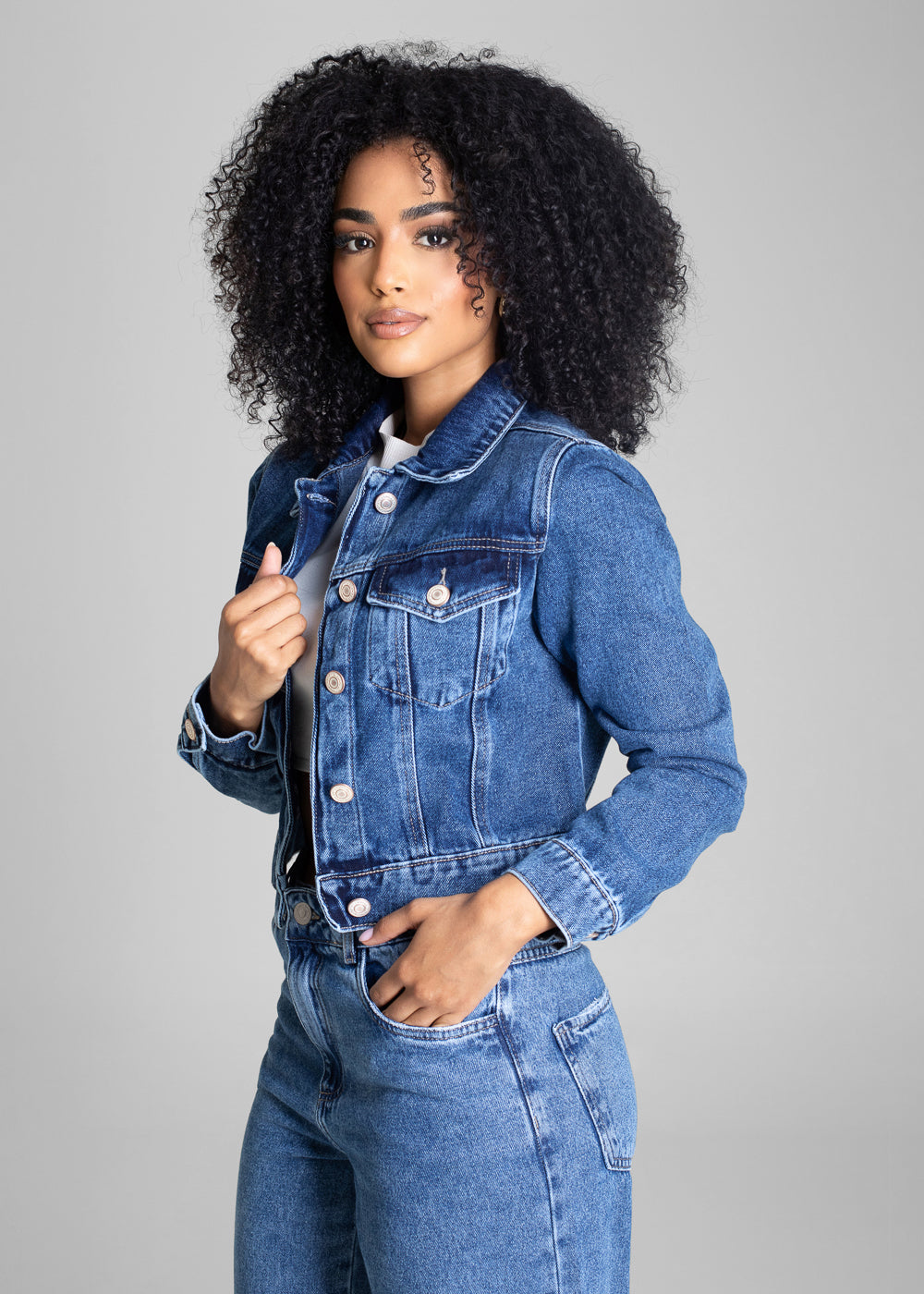 Jaqueta Jeans Sawary - 282841 AZUL