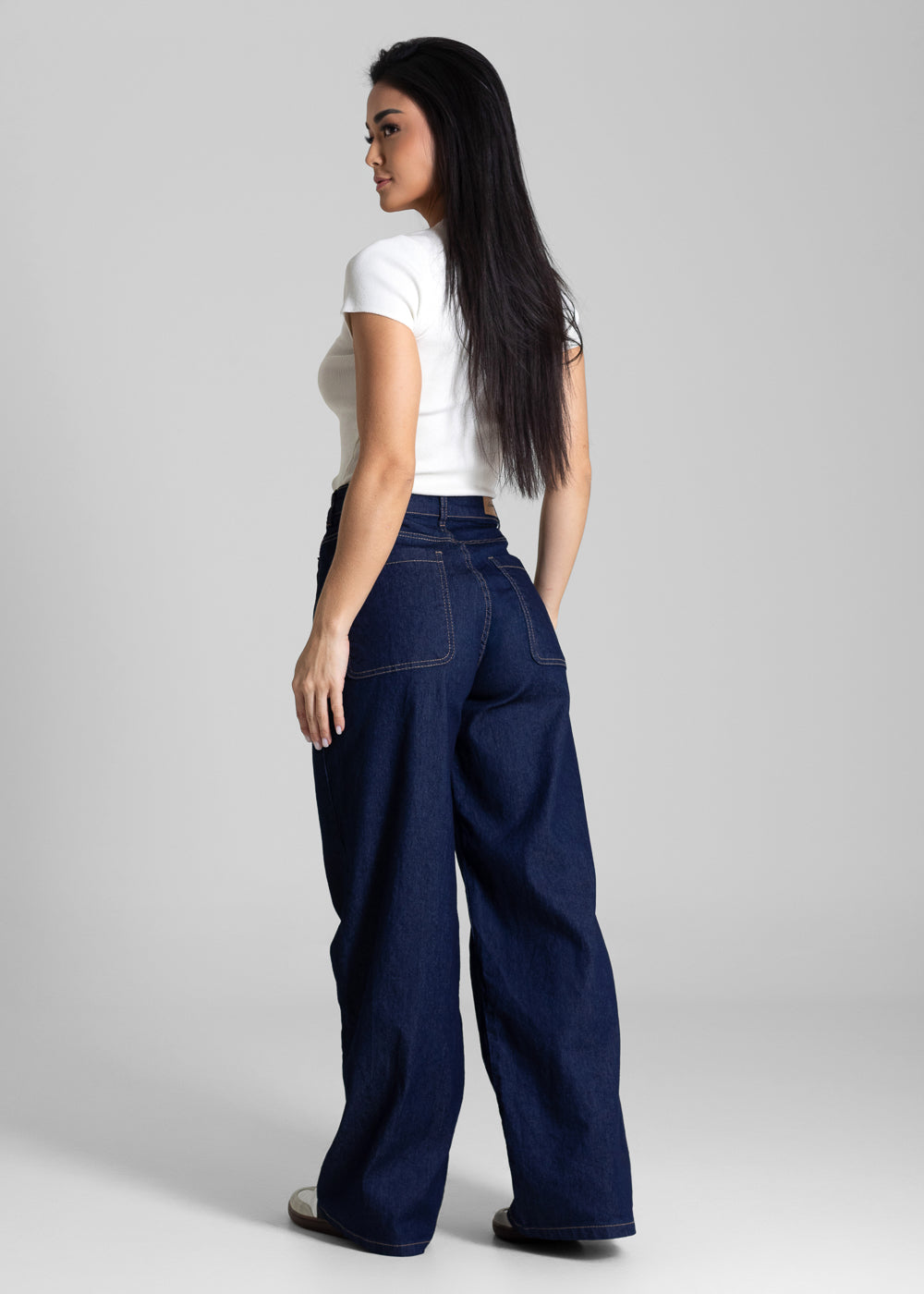 Calça Jeans Sawary Wide Leg Petit - 282842 AZUL