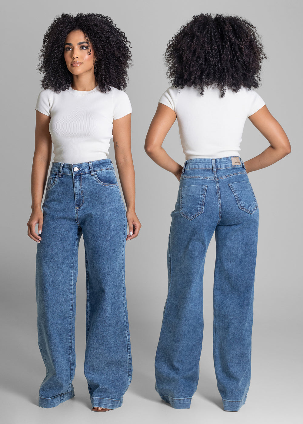 Calça Jeans Sawary Wide Leg - 282860 AZUL