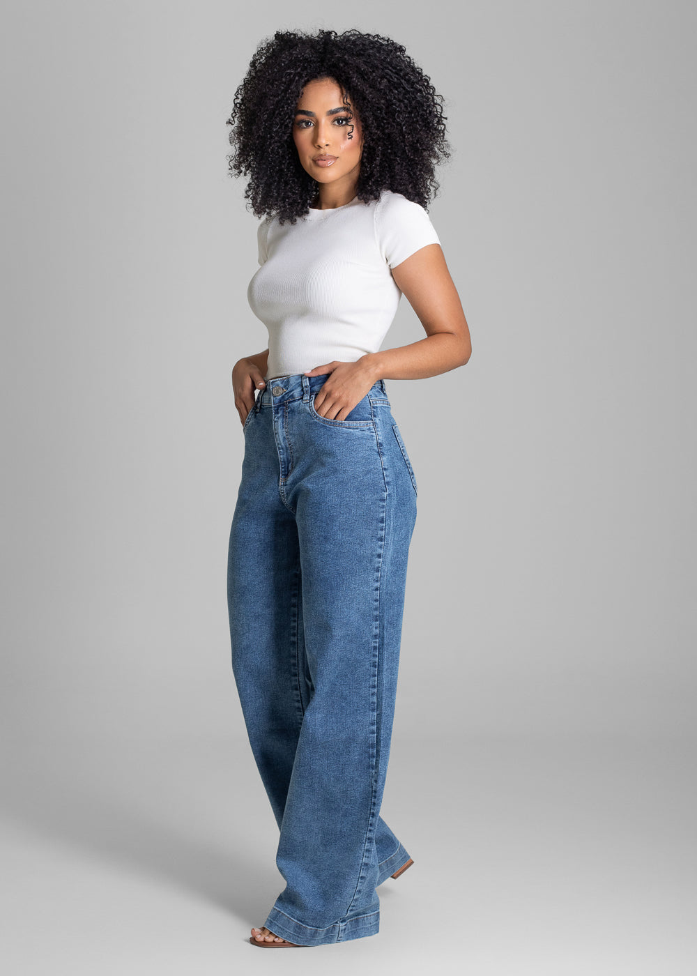 Calça Jeans Sawary Wide Leg - 282860 AZUL