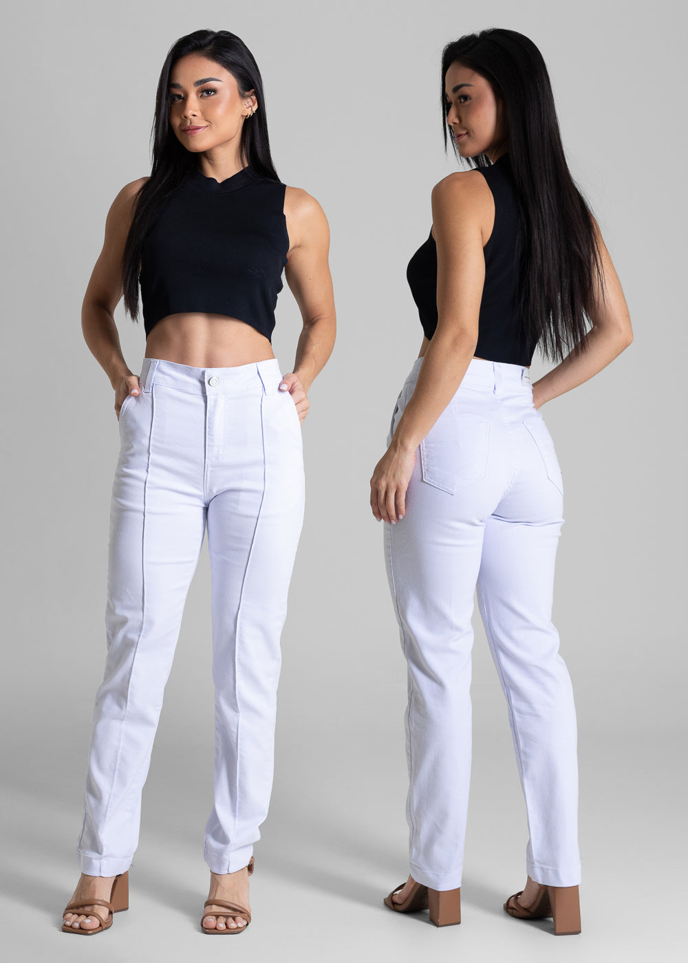 Calça Sarja Sawary Reta - 282863 BRANCO