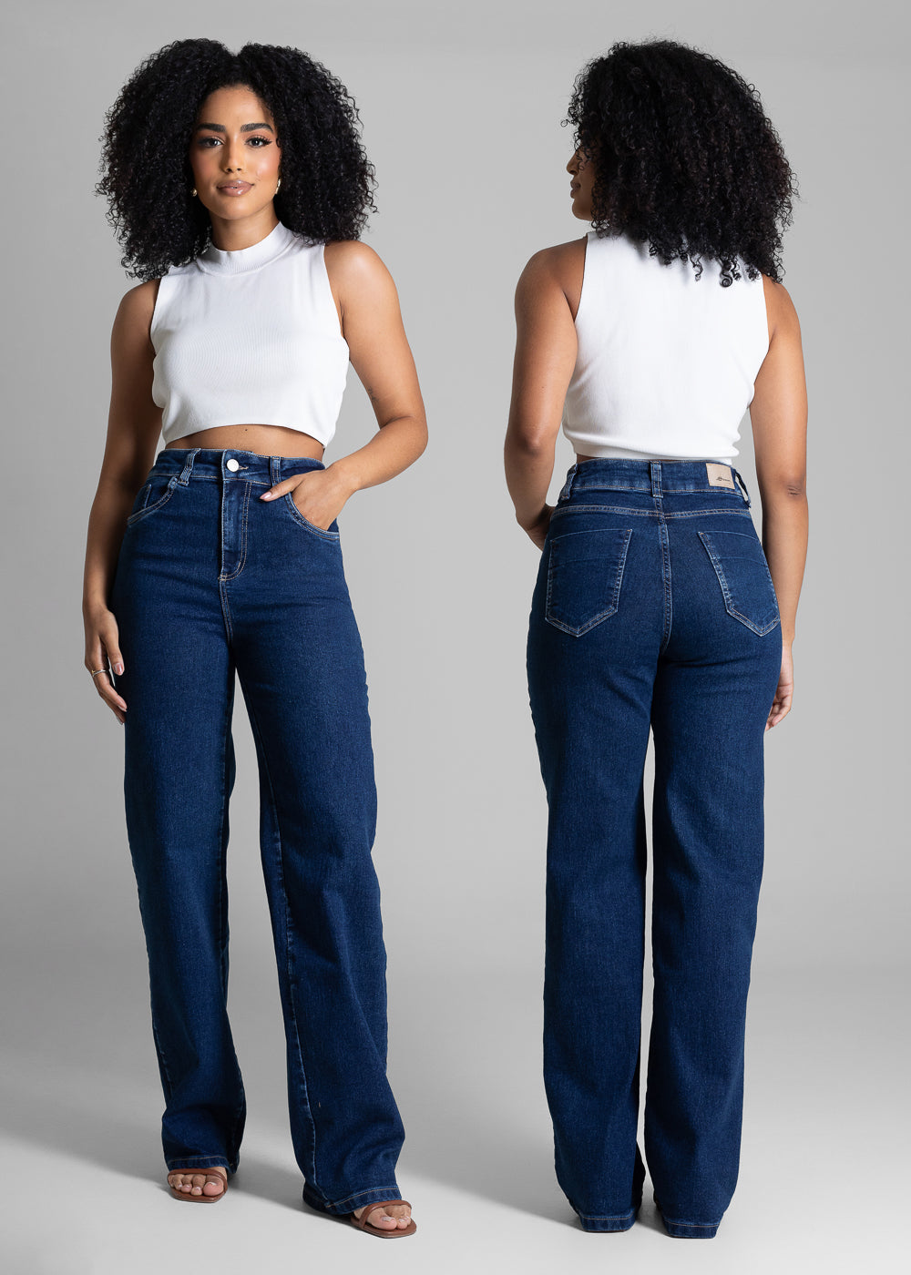 Calça Jeans Sawary Wide Leg - 282864 AZUL