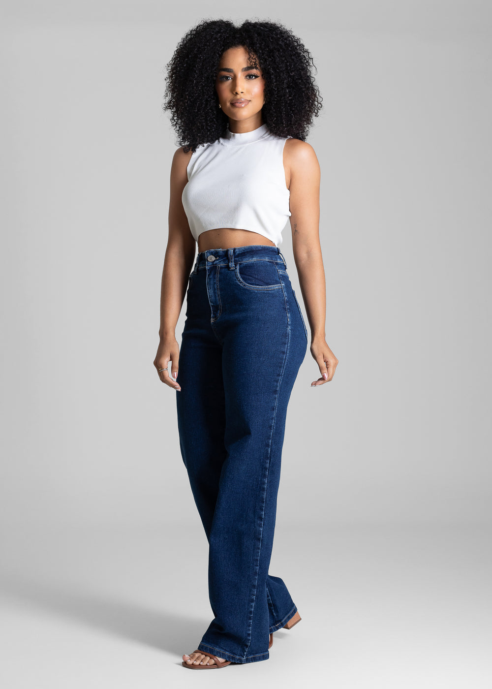 Calça Jeans Sawary Wide Leg - 282864 AZUL