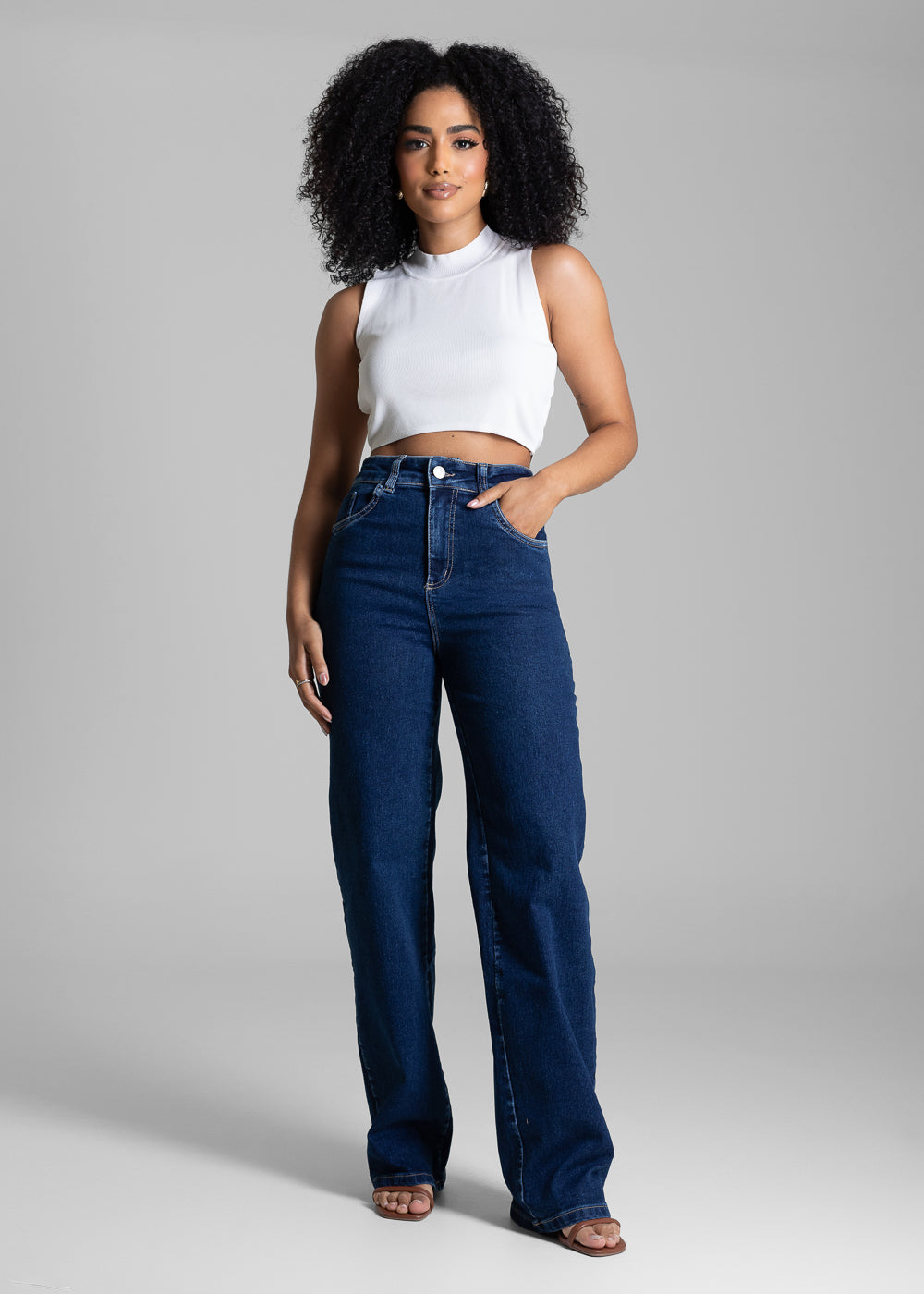 Calça Jeans Sawary Wide Leg - 282864 AZUL