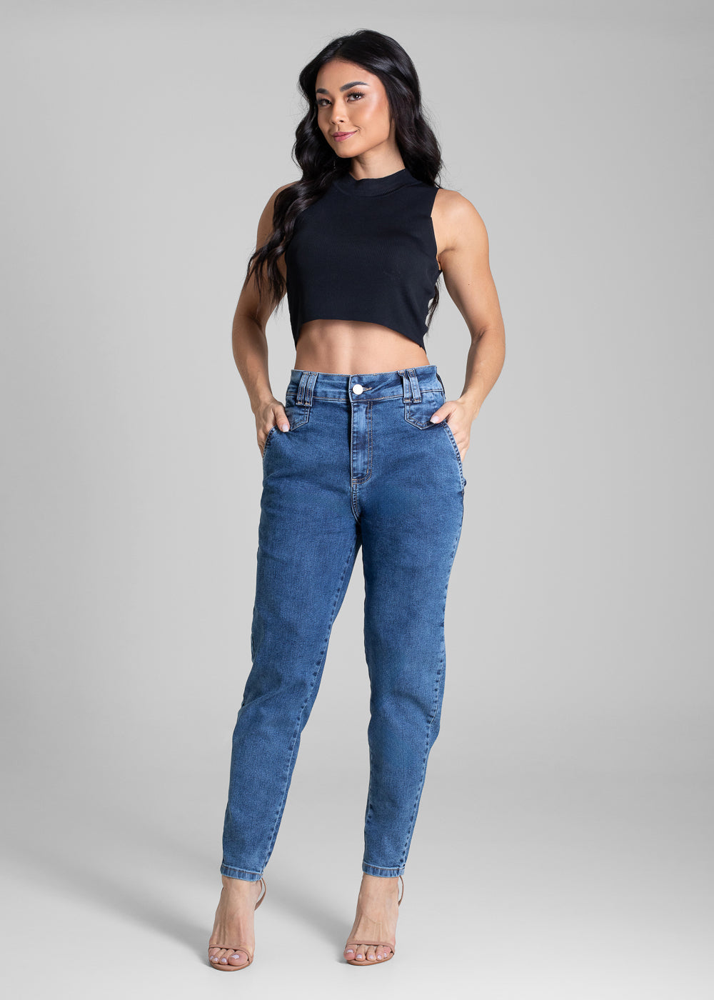 Calça Jeans Sawary Mom - 282866 AZUL