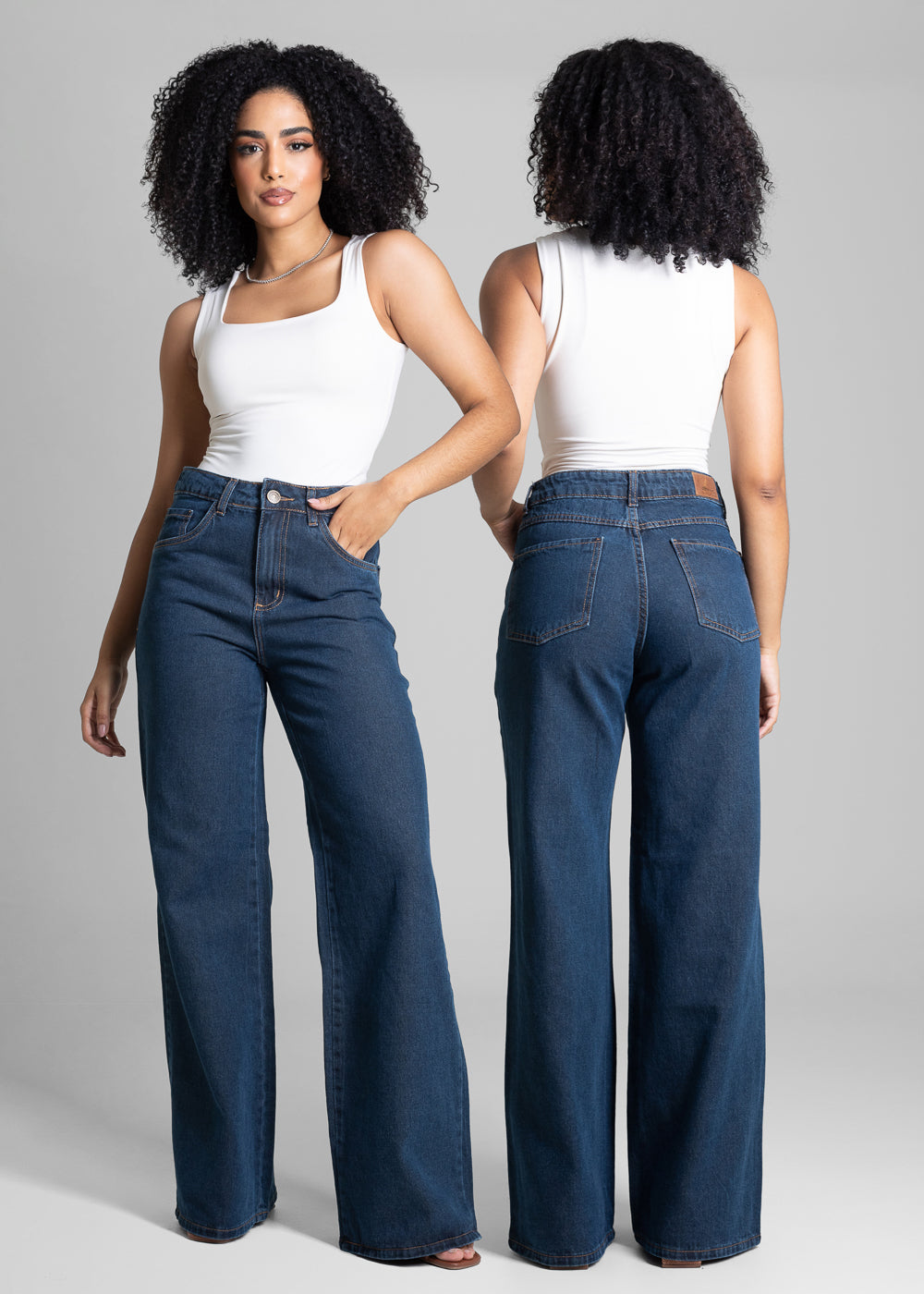 Calça Jeans Sawary Wide Leg - 282872 AZUL