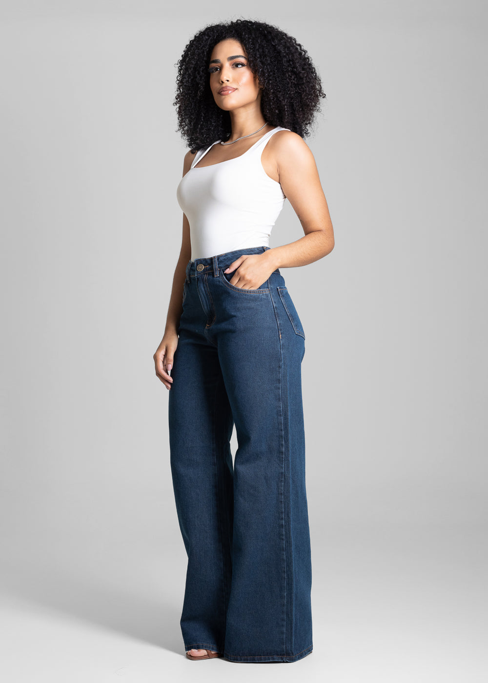 Calça Jeans Sawary Wide Leg - 282872 AZUL