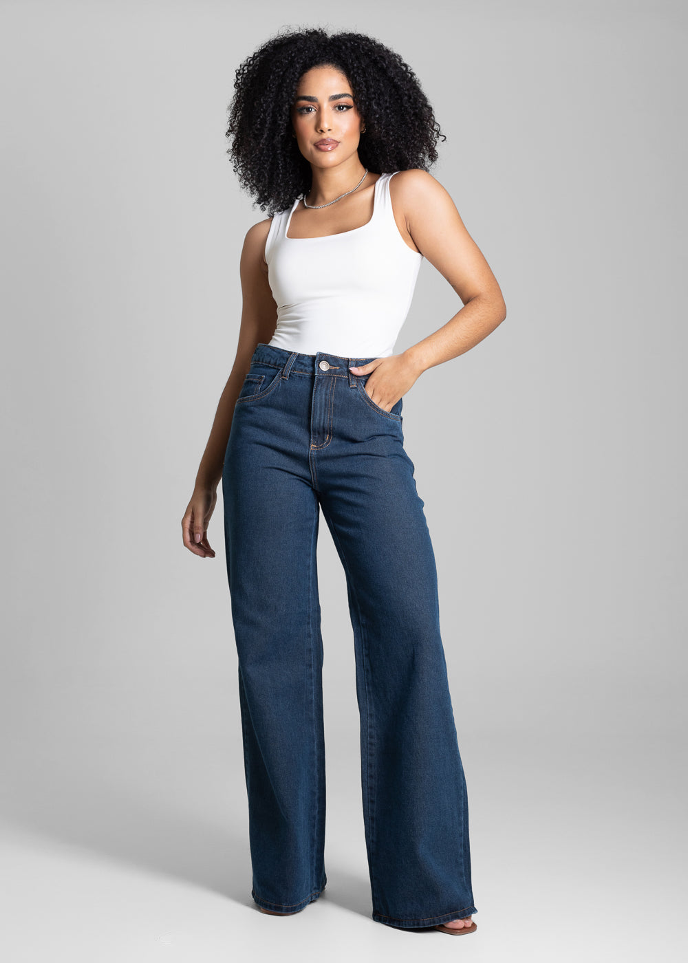 Calça Jeans Sawary Wide Leg - 282872 AZUL