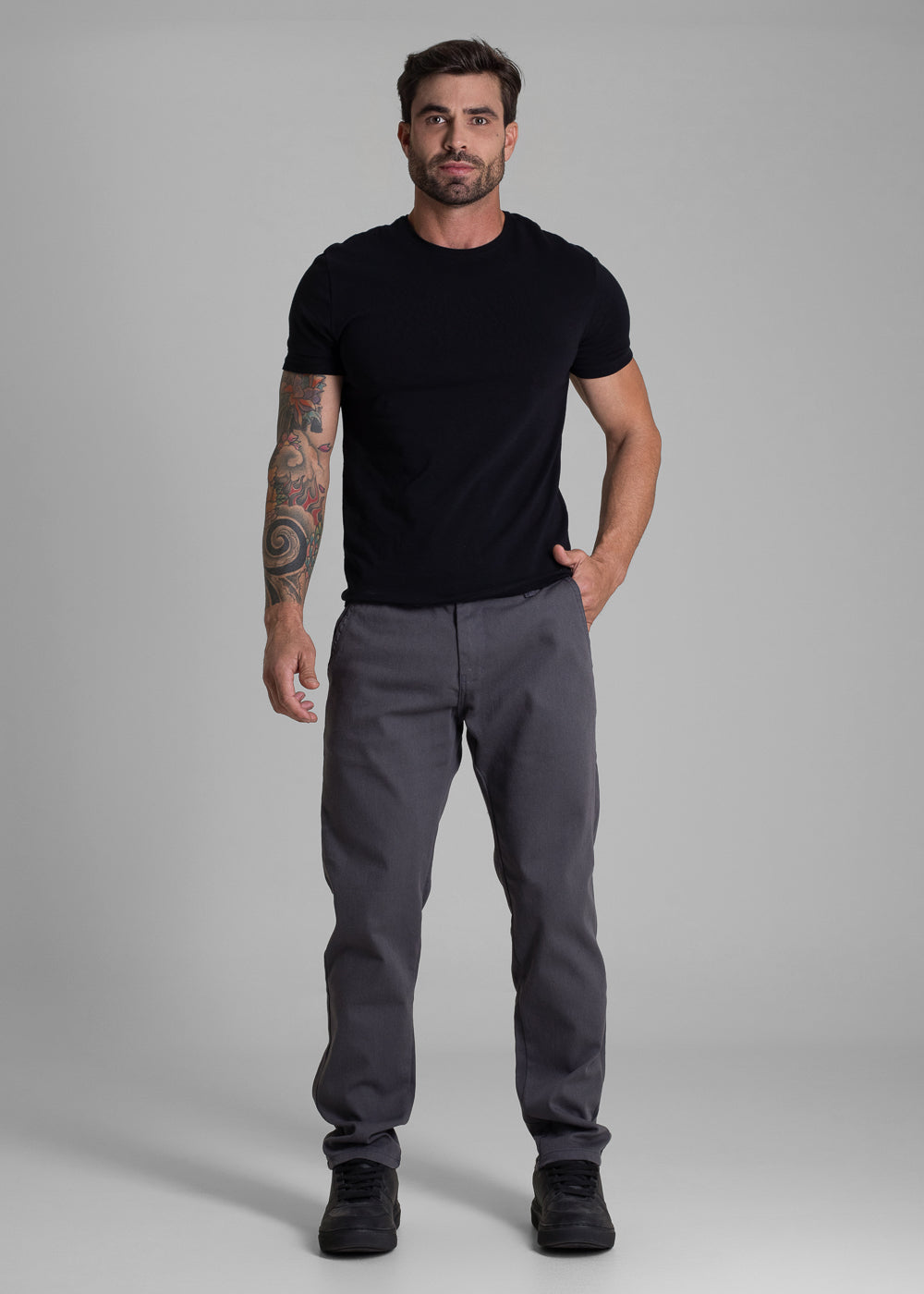 Calça Sarja Sawary Slim - 282876 CINZA