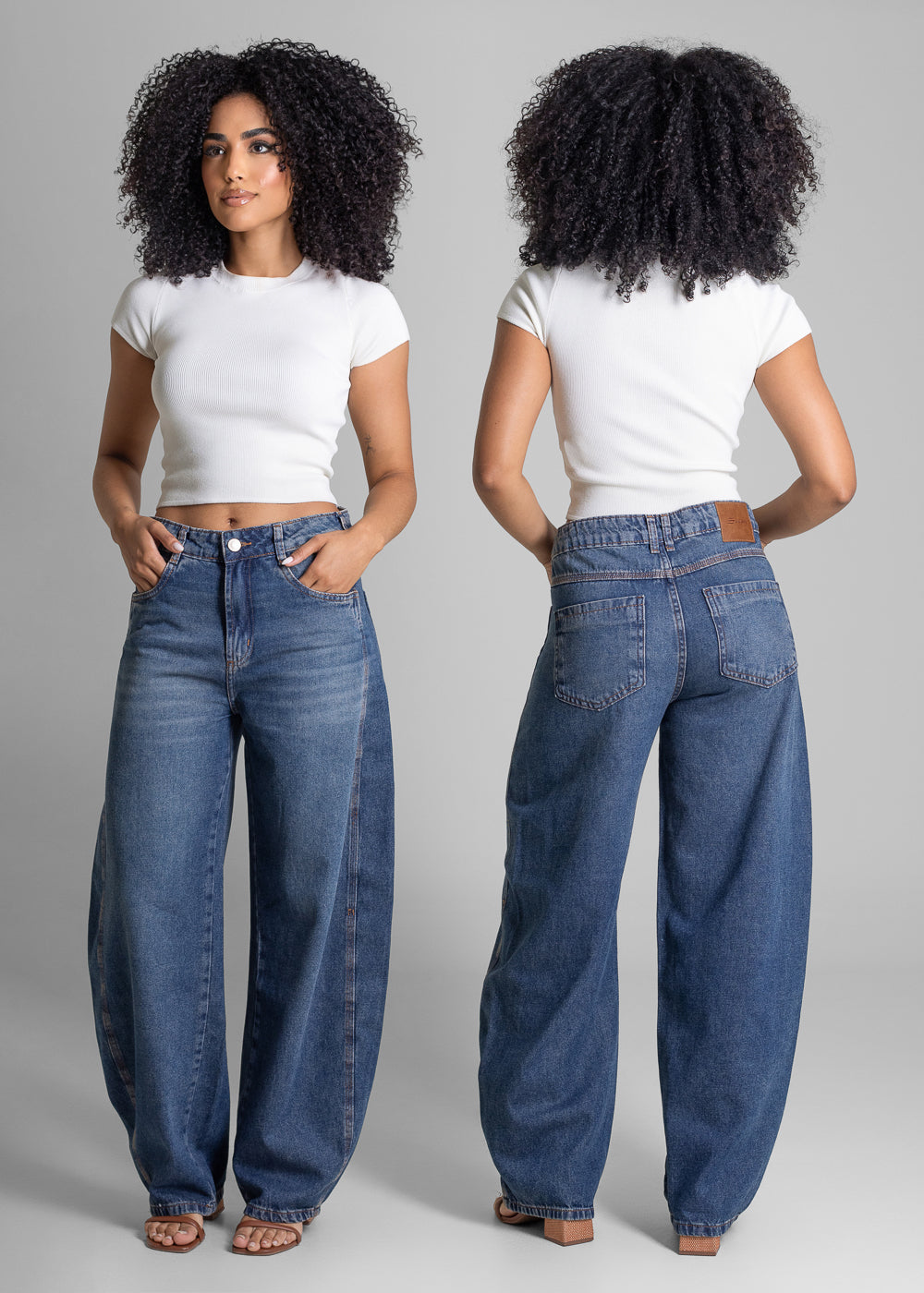 Calça Jeans Sawary Barrel - 282877 AZUL