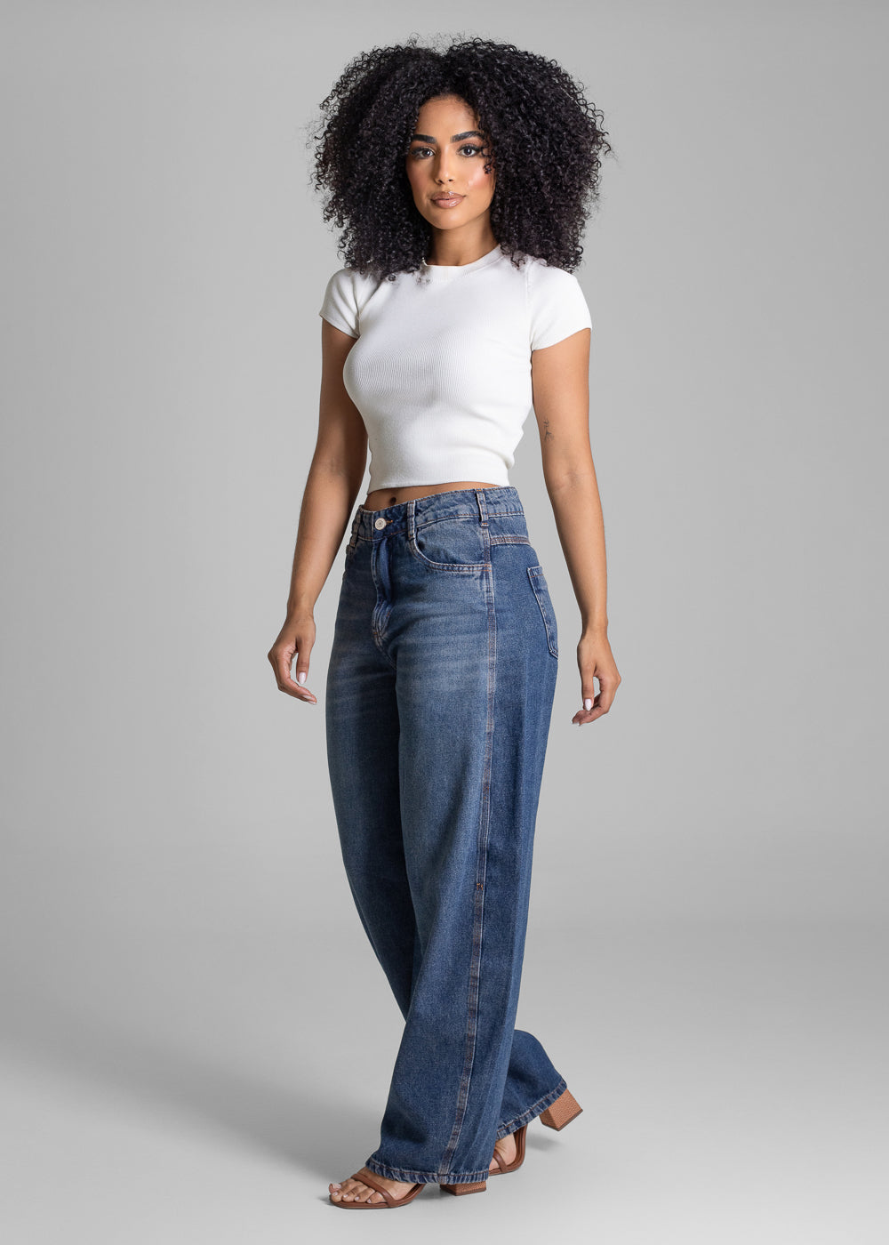 Calça Jeans Sawary Barrel - 282877 AZUL