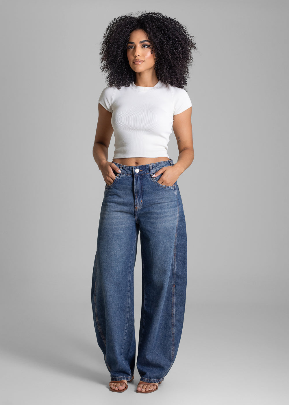Calça Jeans Sawary Barrel - 282877 AZUL