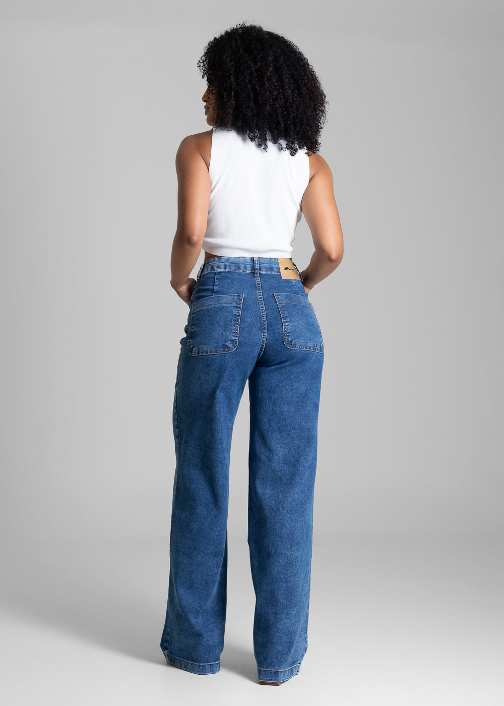 Calça Jeans Sawary Wide Leg - 282885 AZUL