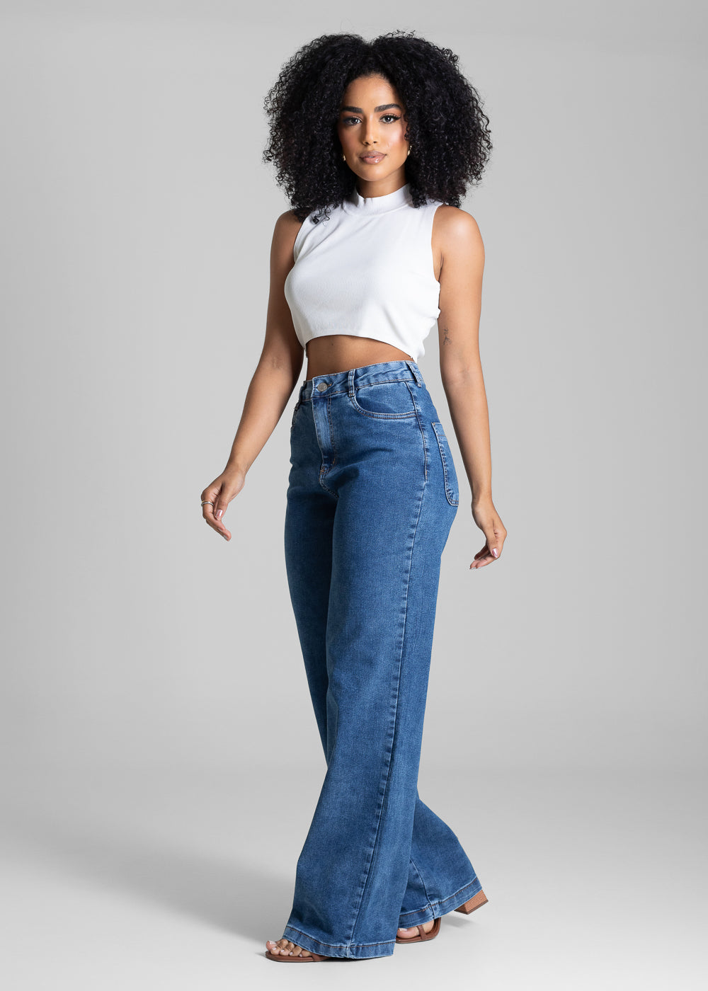 Calça Jeans Sawary Wide Leg - 282885 AZUL