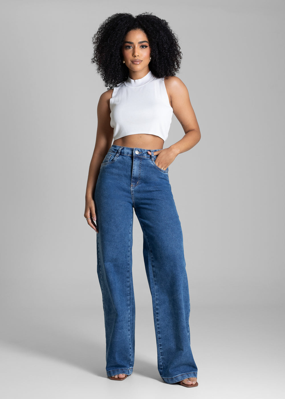 Calça Jeans Sawary Wide Leg - 282885 AZUL