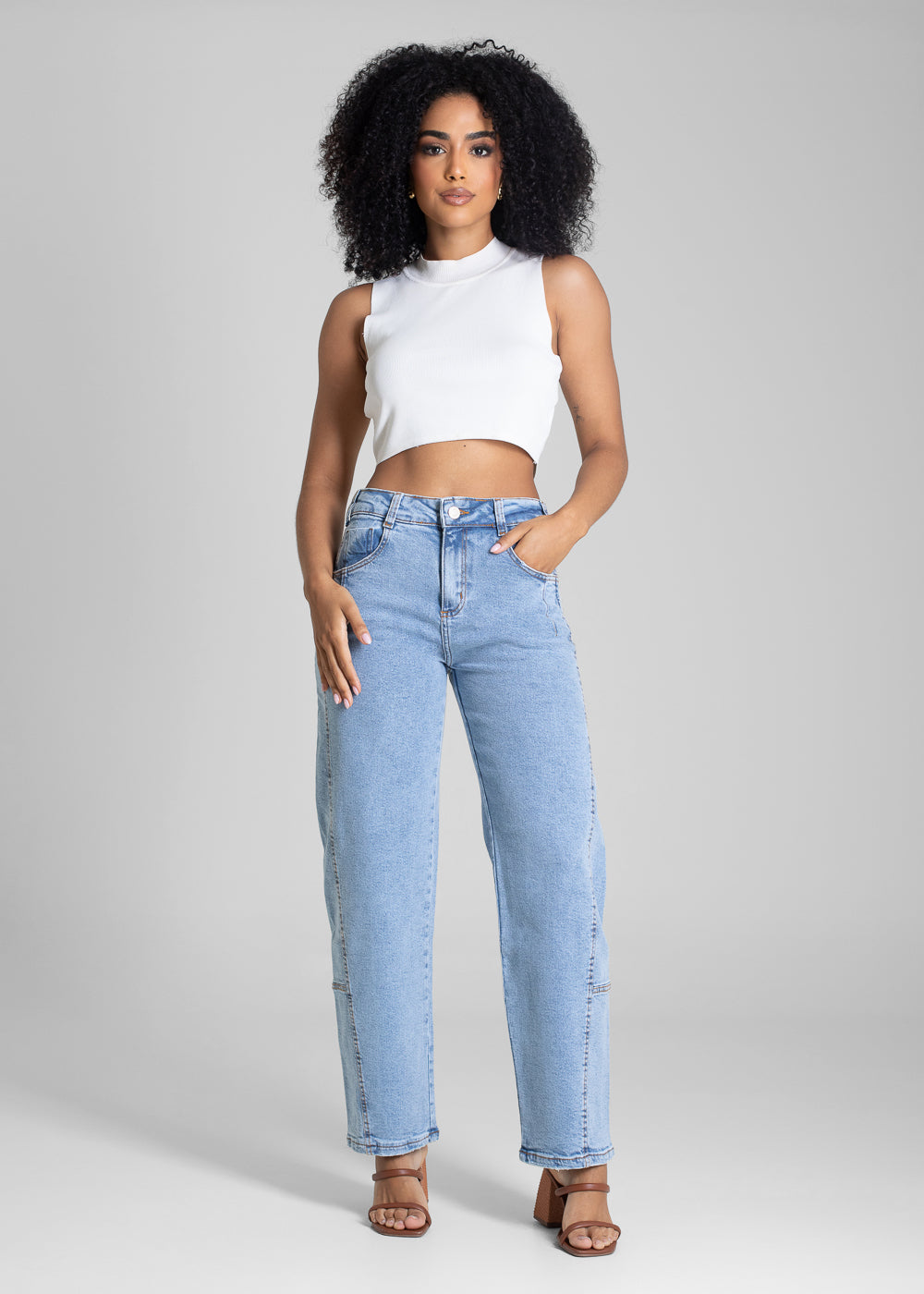 Calça Jeans Sawary Barrel - 282886 AZUL