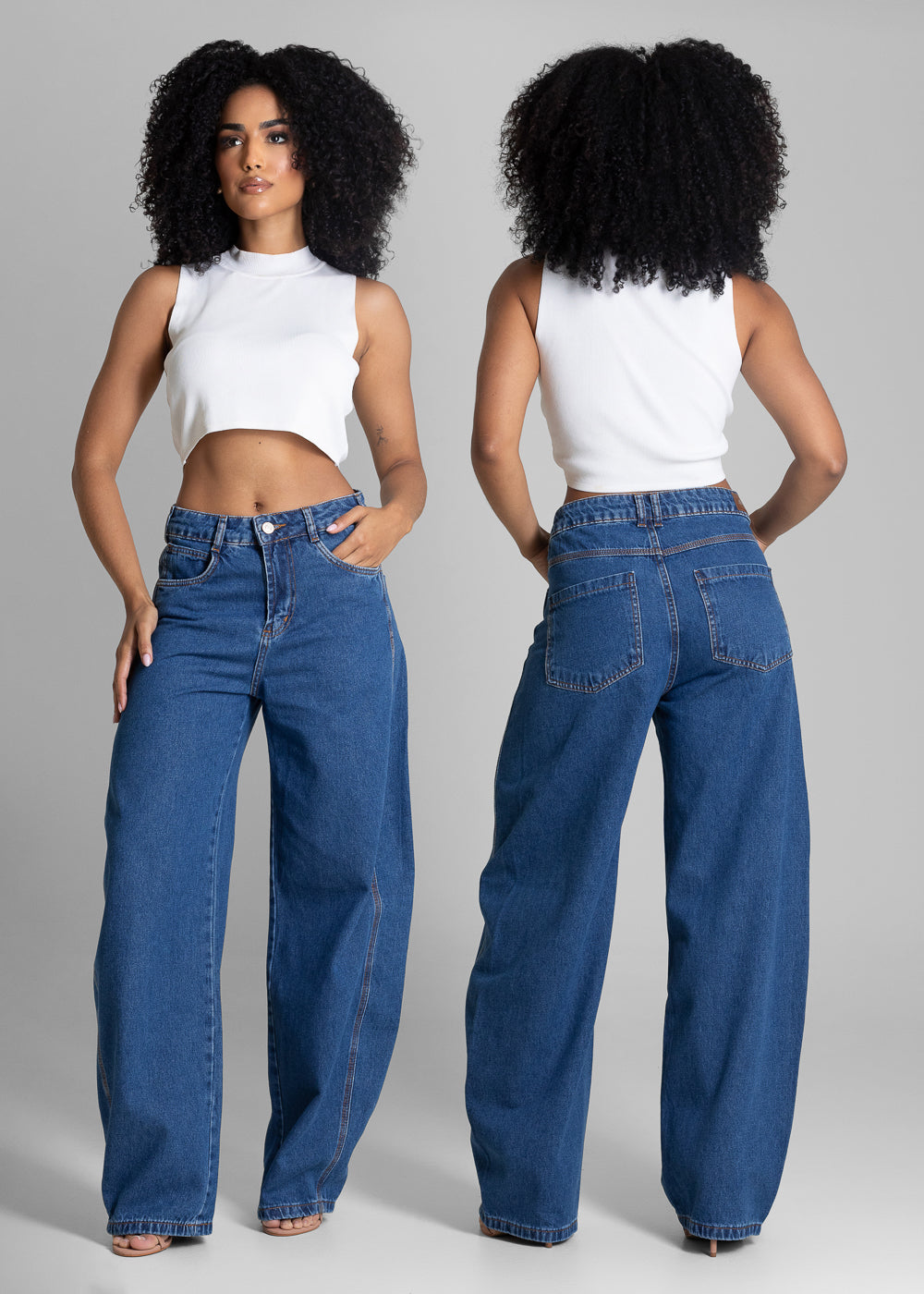 Calça Jeans Sawary Barrel - 282887 AZUL