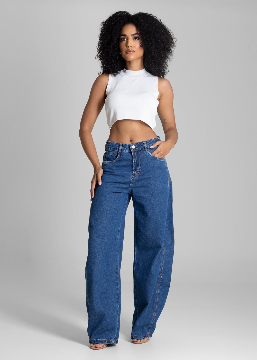 Calça Jeans Sawary Barrel - 282887 AZUL