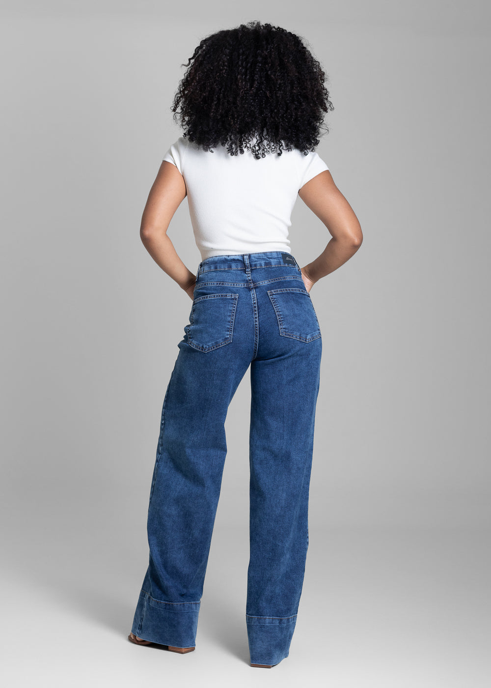 Calça Jeans Sawary Wide Leg - 282888 AZUL