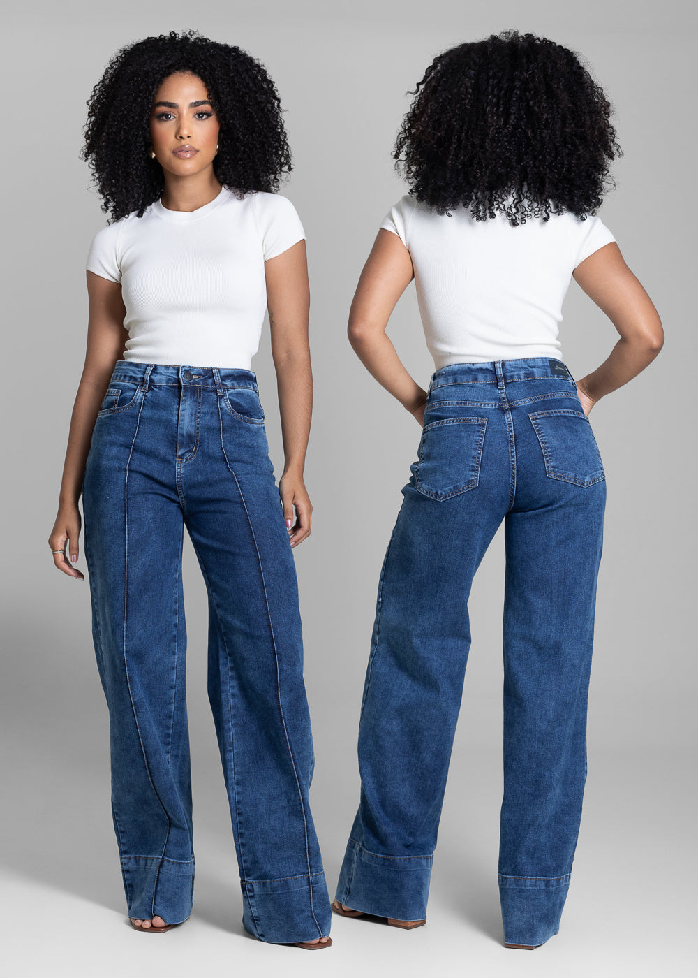 Calça Jeans Sawary Wide Leg - 282888 AZUL