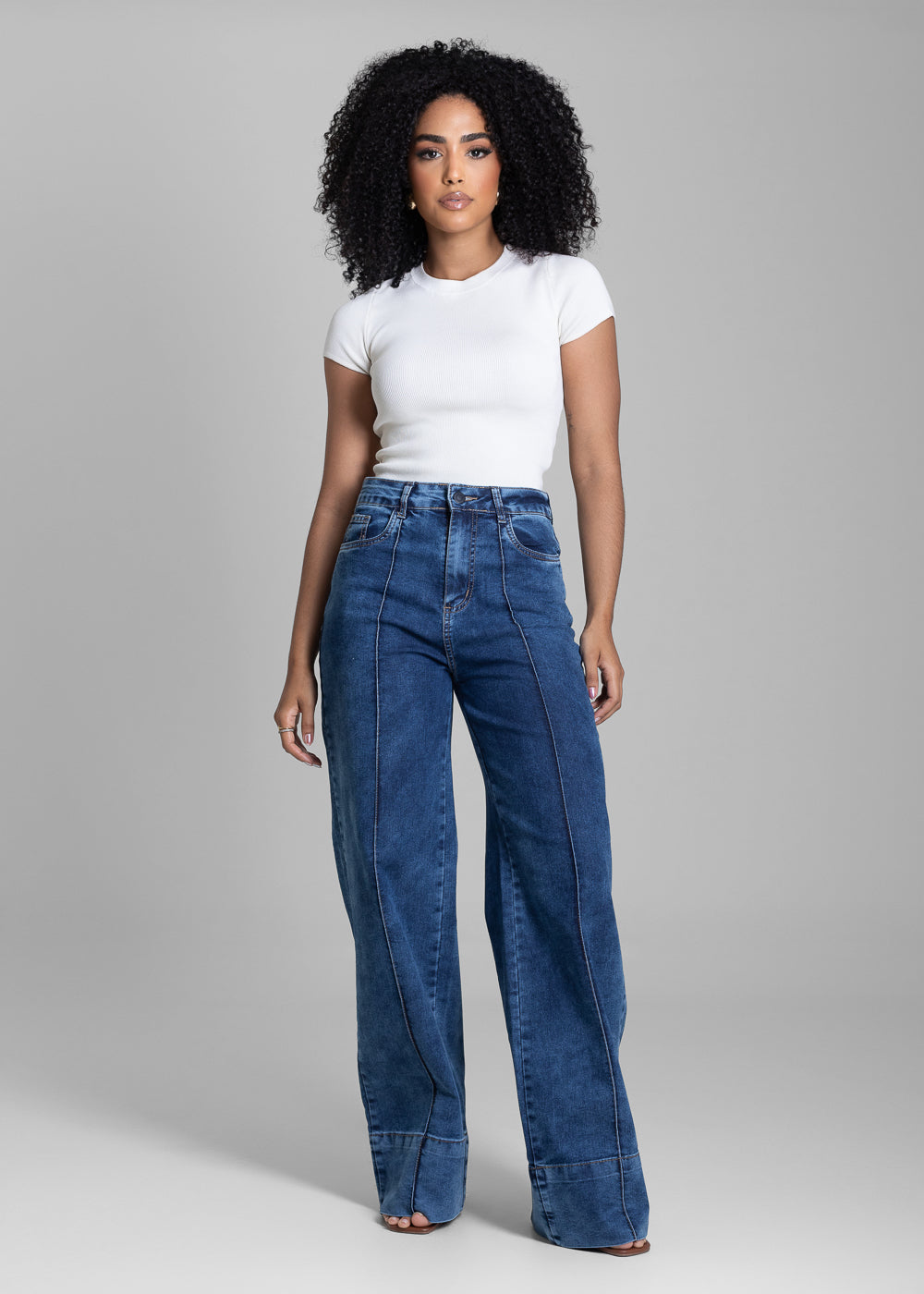 Calça Jeans Sawary Wide Leg - 282888 AZUL