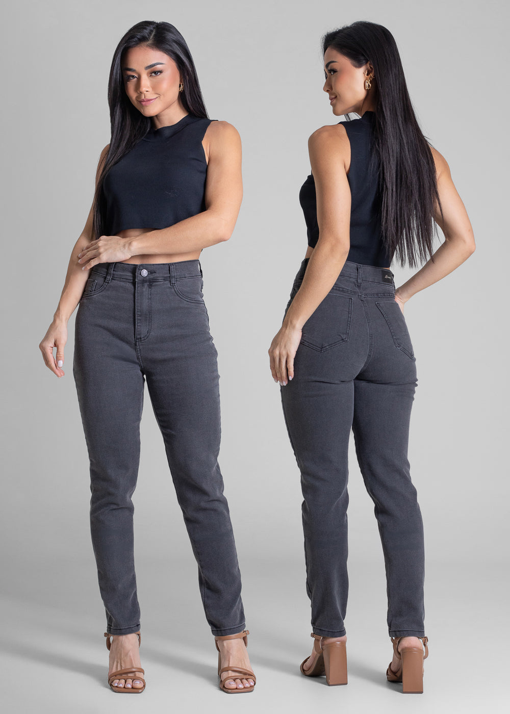 Calça Jeans Sawary Super Stretch - 282897 PRETO