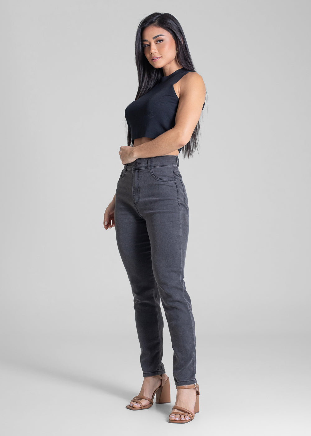 Calça Jeans Sawary Super Stretch - 282897 PRETO