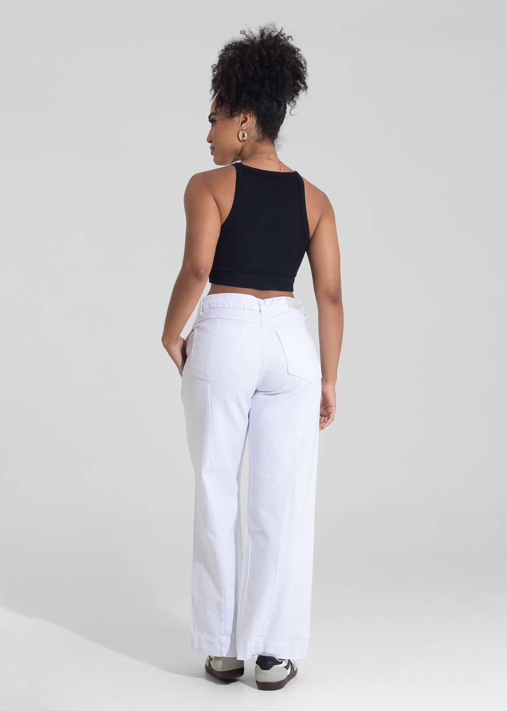 Calça Sarja Sawary Wide Leg Petit - 282923 BRANCO